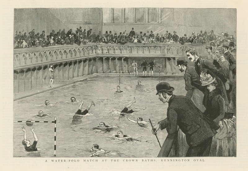 A Waterpolo Match at the Crown Baths by English School