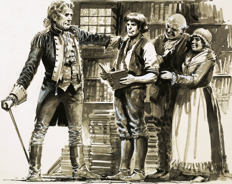 A Wealthy Neighbour Sees Samuel Johnson Working in a Bookshop by English School