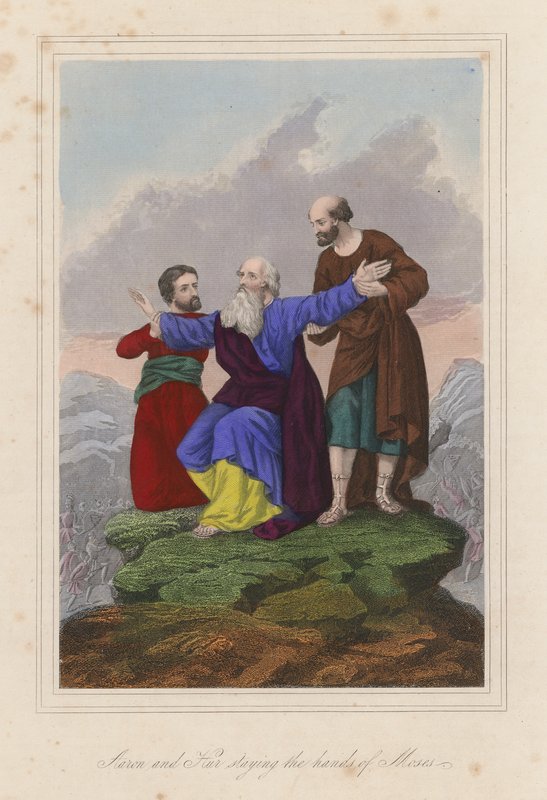 Aaron and Hur Staying the Hands of Moses by English School