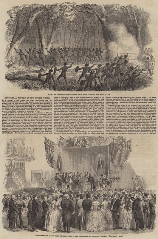 Aboriginal Affray in New South Wales by English School