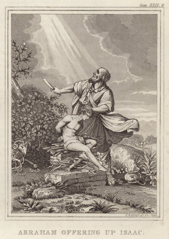 Abraham offering up Isaac by English School