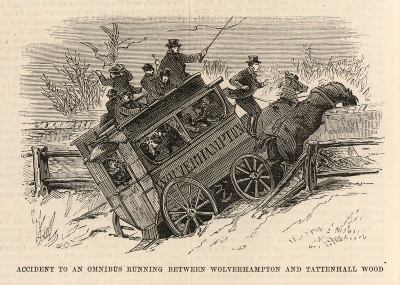 Accident to an Omnibus Running Between Wolverhampton and Tattenhall Wood by English School