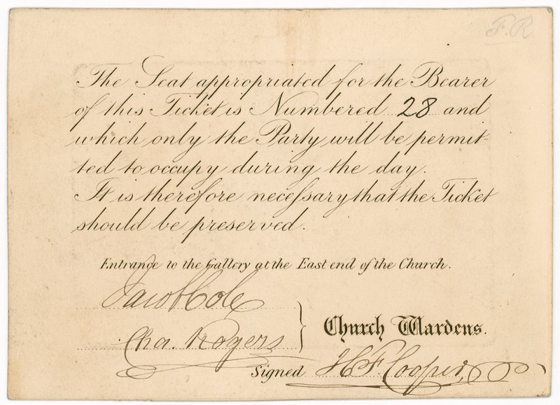 Admission Ticket to St. Margaret