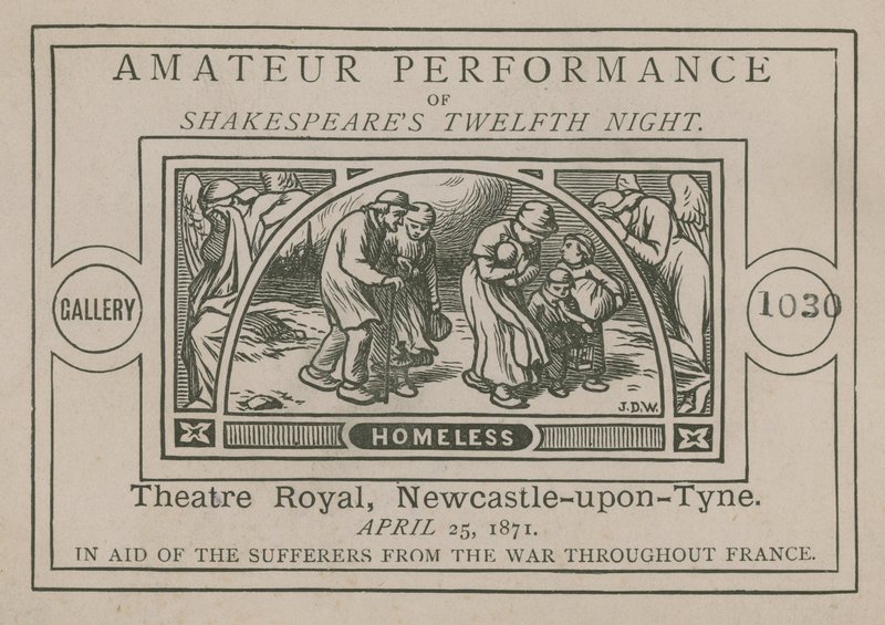 Advert for an amateur performance of Shakespeare