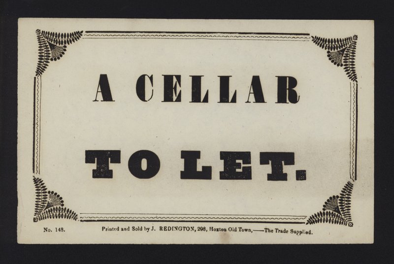 Advertisement: A Cellar to Let by English School