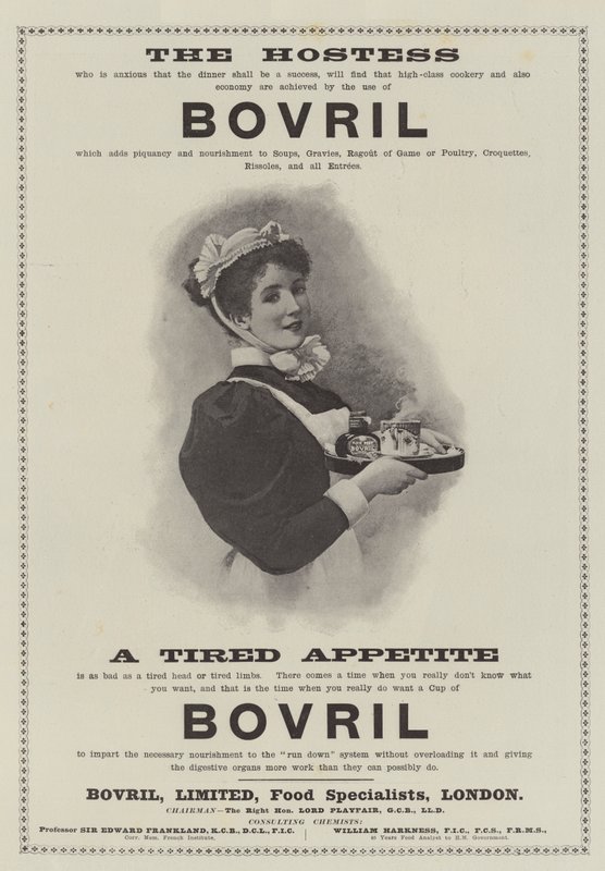 Advertisement, Bovril (engraving) by English School