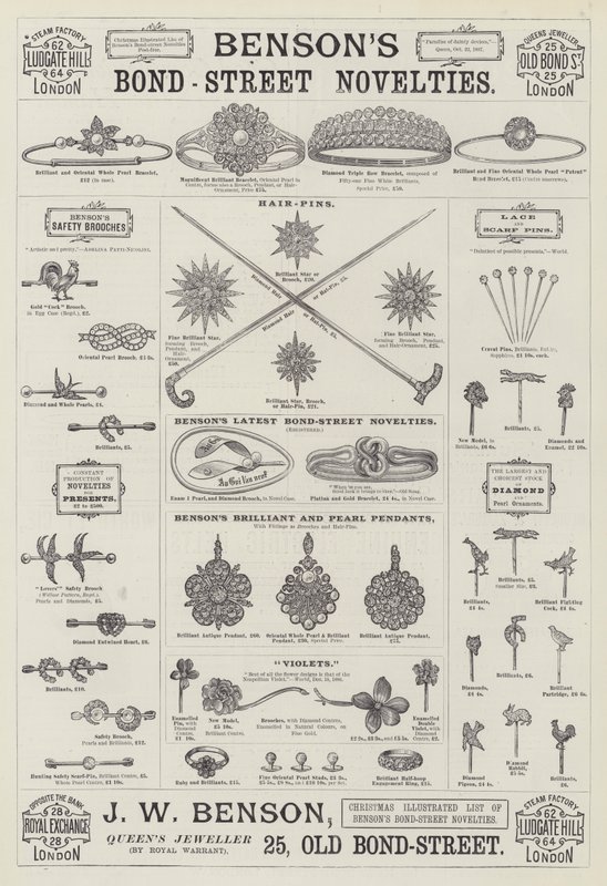 Advertisement, J W Benson by English School