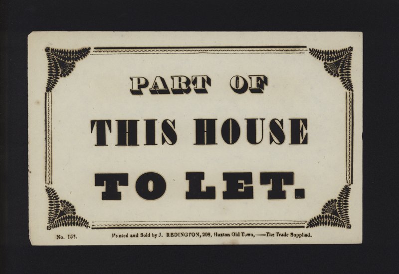 Advertisement: Part of This House to Let by English School