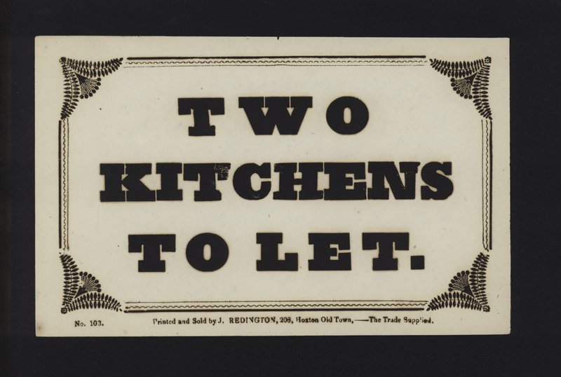 Advertisement: Two Kitchens to Let by English School