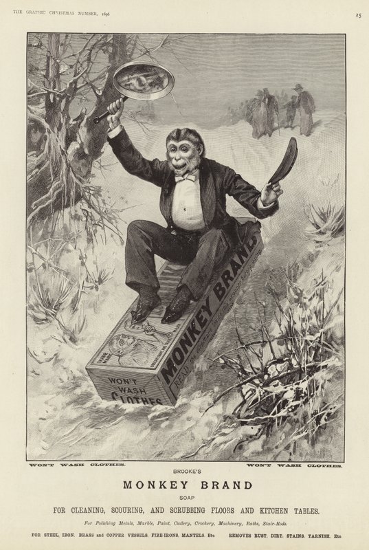 Advertisement for Brookes Monkey Brand soap by English School