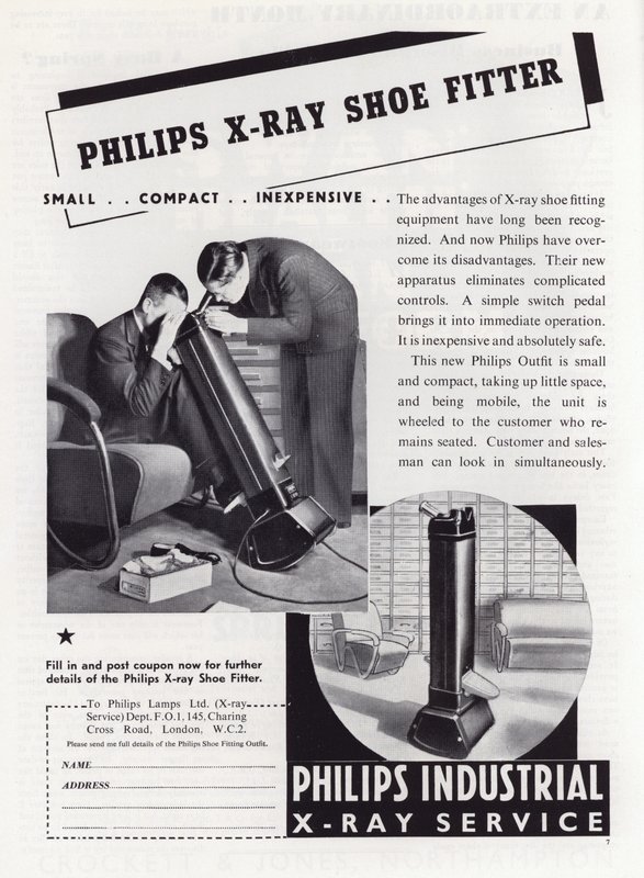 Advertisement for Philips X-Ray Shoe Fitter, 1930s by English School