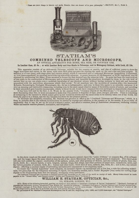 Advertisement for Stathams Combined Telescope and Microscope by English School