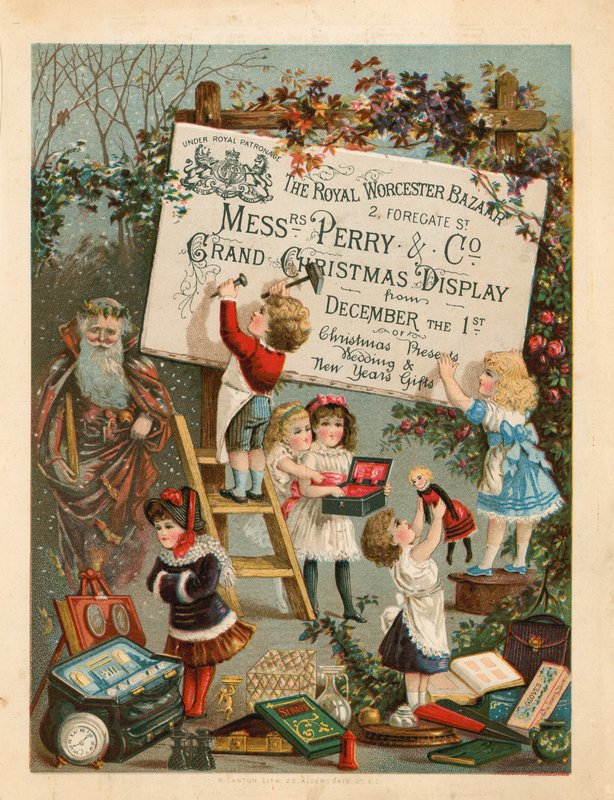 Advertisement for The Royal Worcester Bazaar, 2 Foregate Street, London by English School