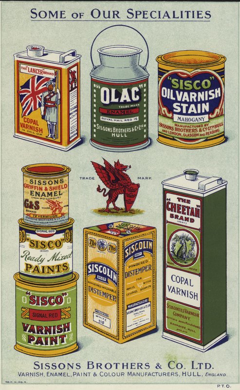 Advertising spread for Sissons Brothers & Co Limited by English School