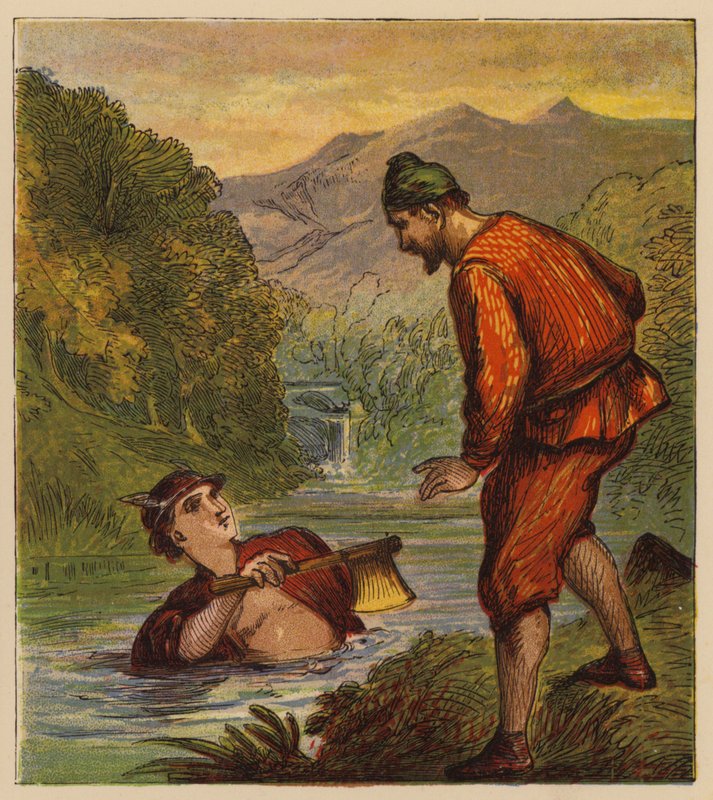 Aesop’s Fables: Mercury and the Woodman by English School
