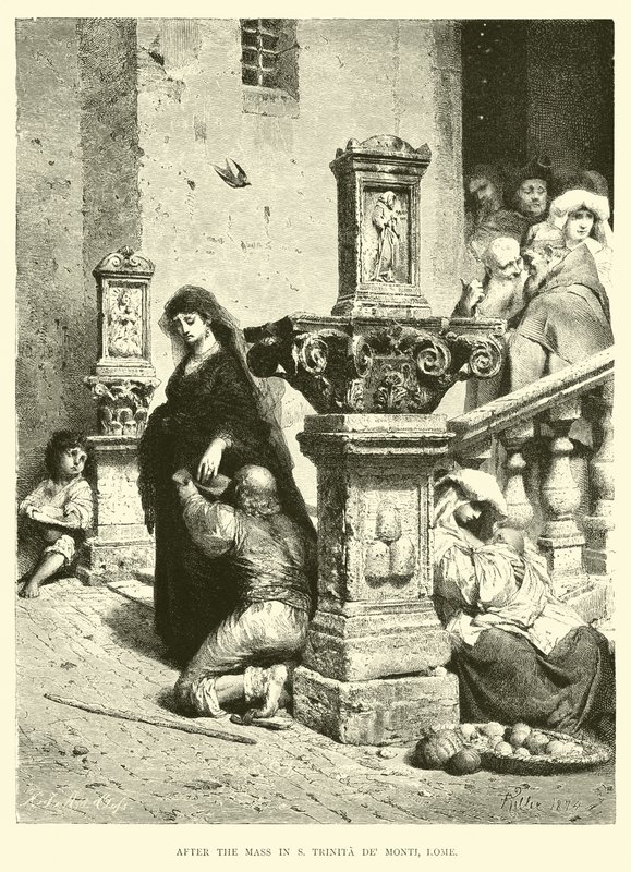 After the Mass in S. Trinita de Monti, Rome by English School