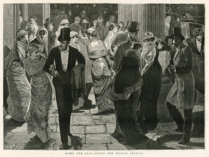 After the Play - Under the Lyceum Portico by English School