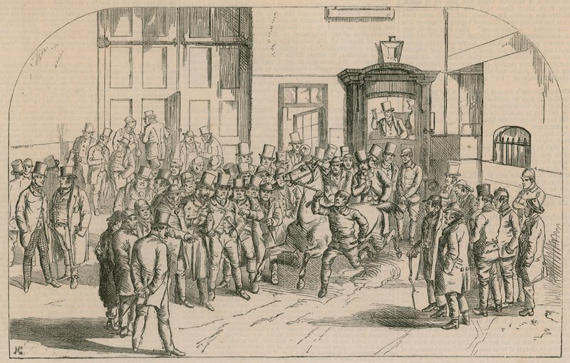 Aldridges Horse Repository, west side of St Martins Lane, near Long Acre by English School