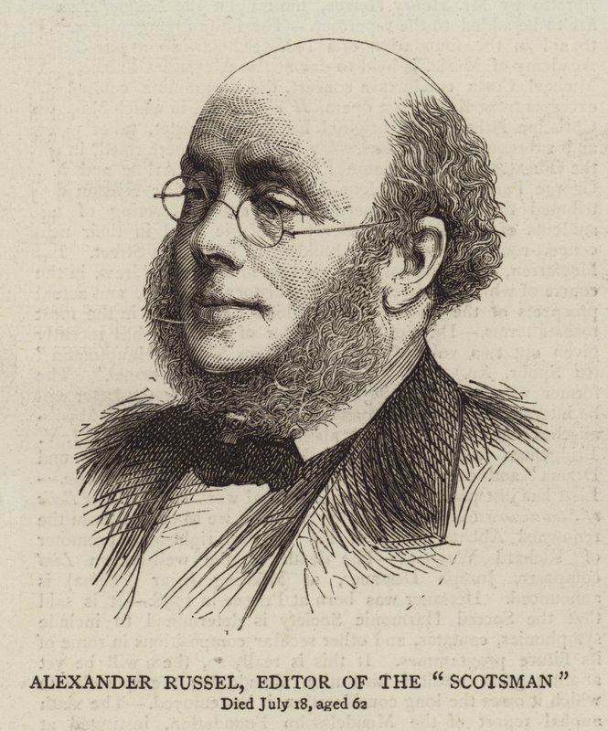 Alexander Russel, Editor of The "Scotsman" (engraving) by English School