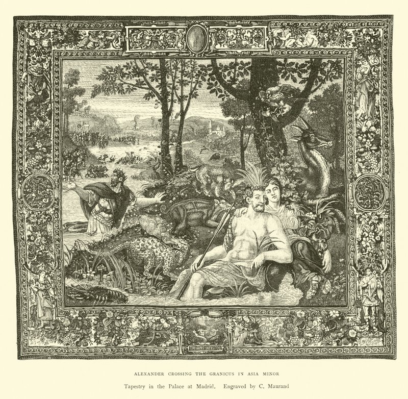 Alexander Crossing the Granicus in Asia Minor by English School