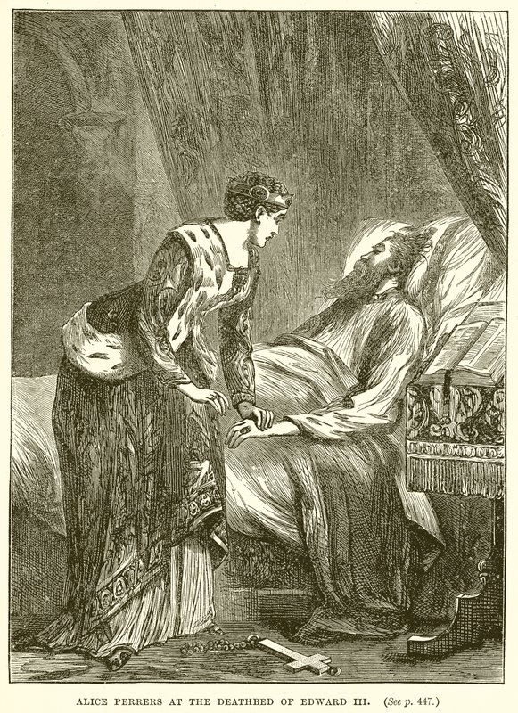 Alice Perrers at the Deathbed of Edward III by English School