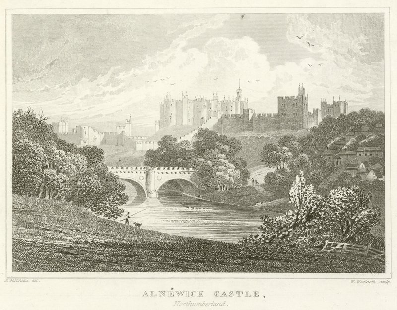 Alnewick Castle, Northumberland by English School