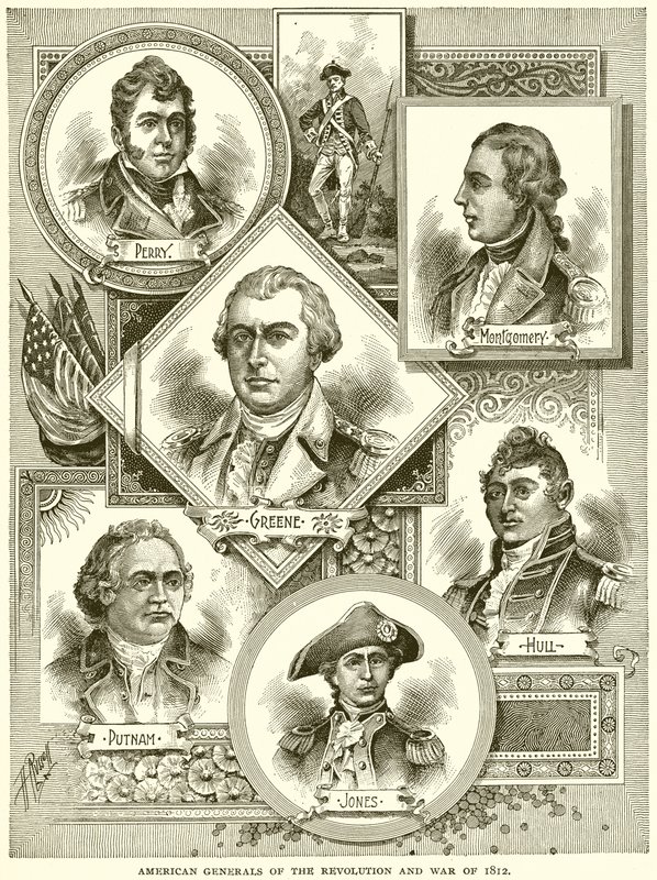 American Generals of the Revolution and War of 1812 by English School