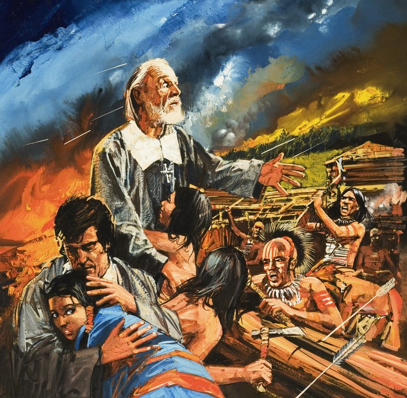 American Indians by English School