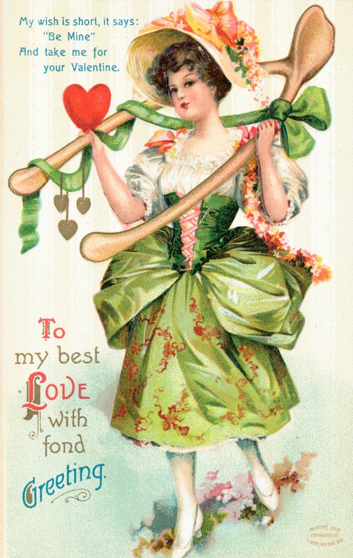 American Valentine card by English School