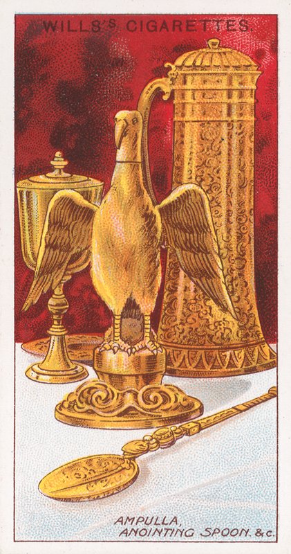 Ampulla, Anointing Spoon and C by English School