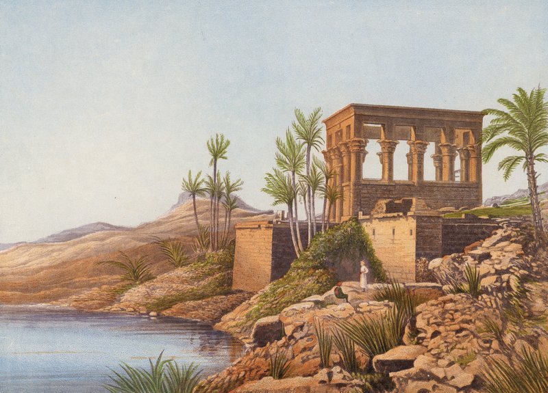 An Egyptian Temple by the River Nile, Philae by English School