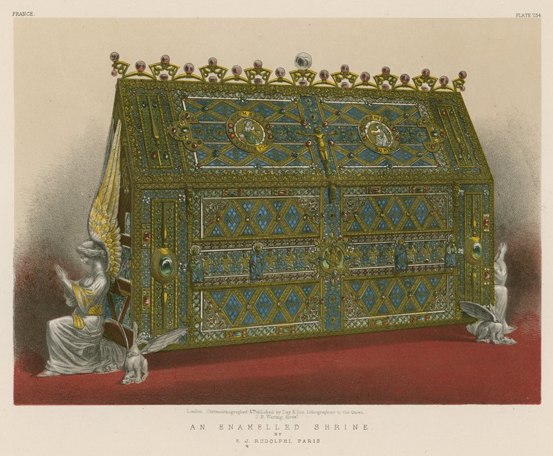 An Enamelled Shrine by English School