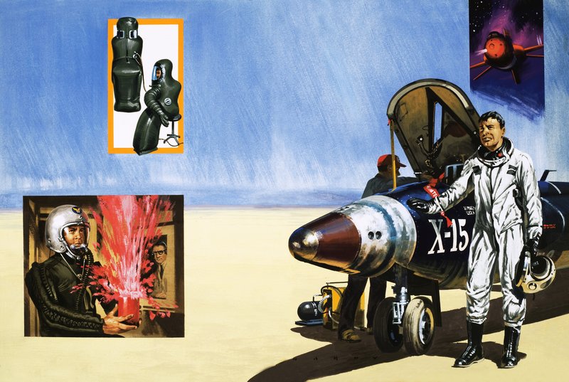 An X-15 Pilot Breaths the Desert Air by English School