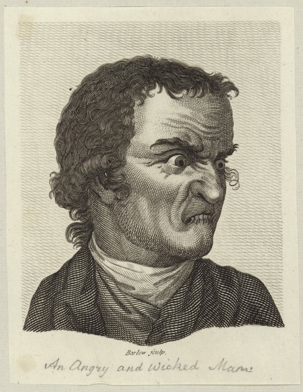 An Angry and Wicked Man by English School