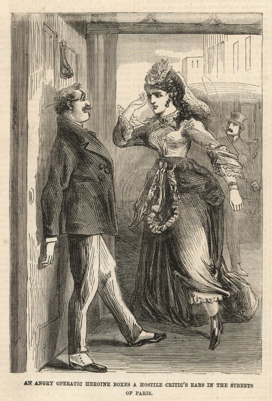An angry operatic heroine boxes a hostile critic