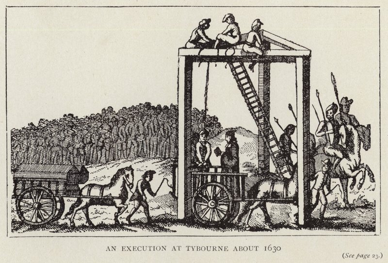 An Execution at Tybourne about 1630 by English School