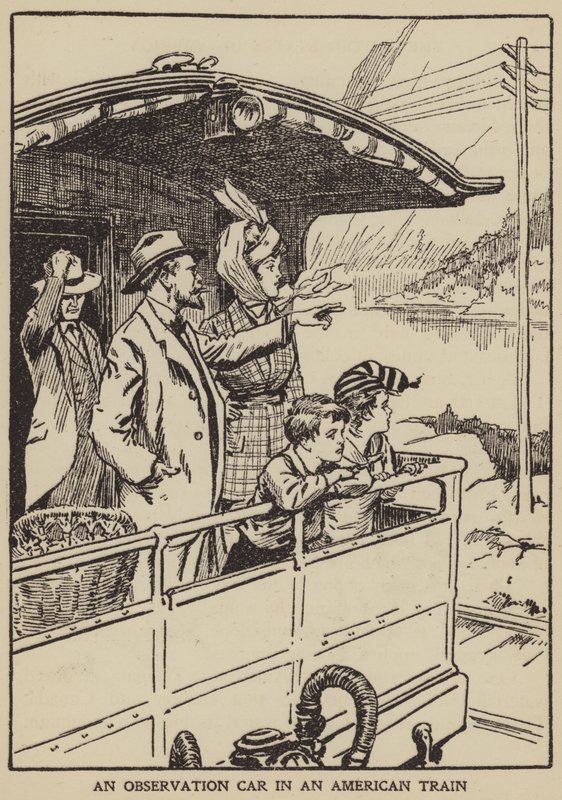 An Observation Car in an American Train by English School
