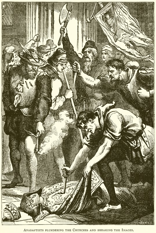 Anabaptists Plundering the Churches and Breaking the Images by English School