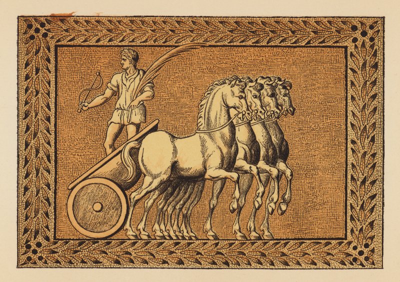 Ancient Rome: Nero as Victor in a Chariot Race by English School