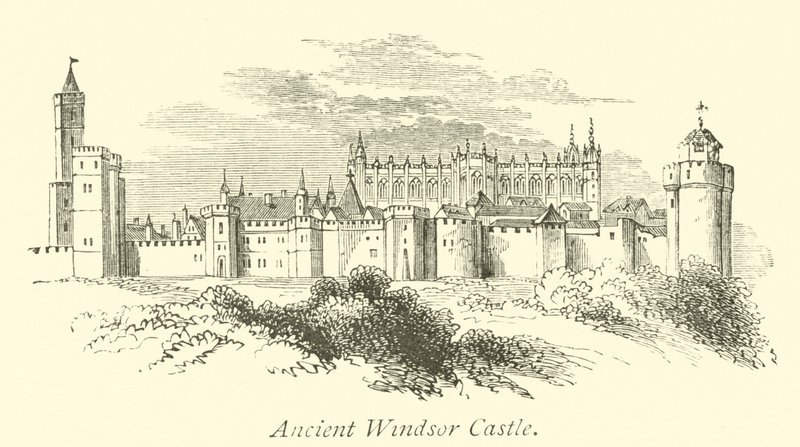 Ancient Windsor Castle by English School
