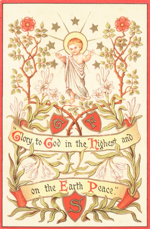 Angel with arms raised by English School