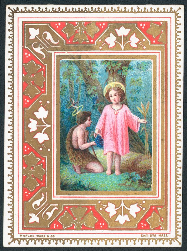 Angels in the woods, Christmas Card by English School