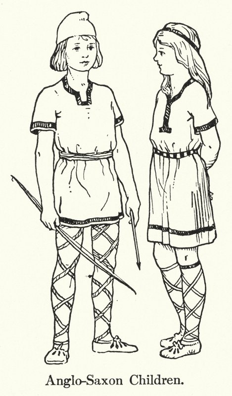 Anglo-Saxon Children by English School