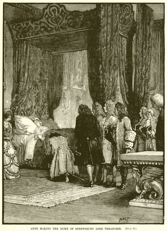 Anne Making the Duke of Shrewsbury Lord Treasurer by English School