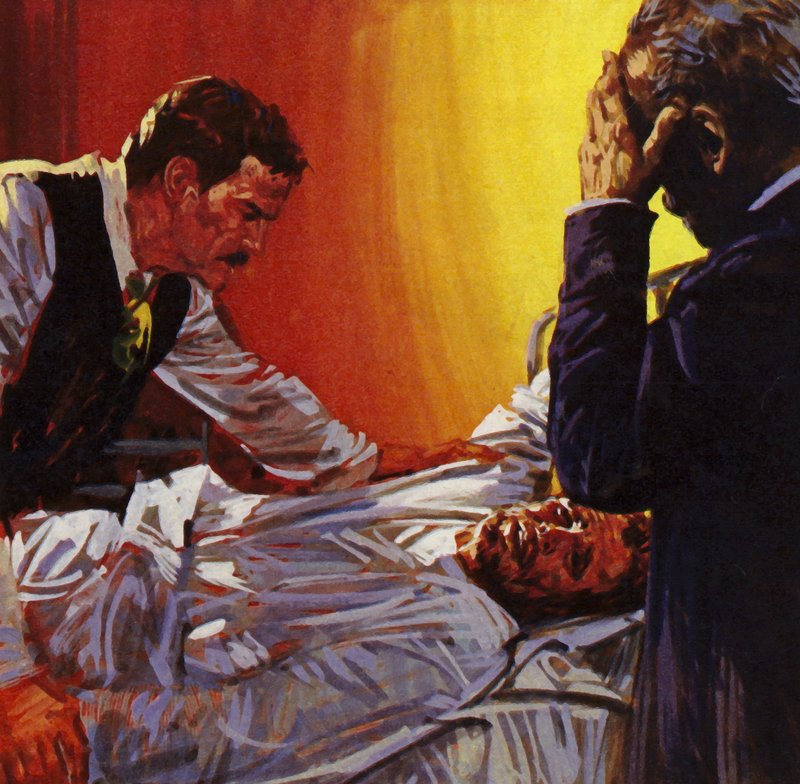 Anticipating another mental attack, Vincent Van Gogh shot himself by English School