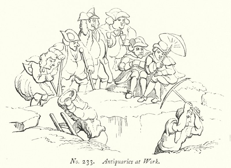 Antiquaries at Work by English School