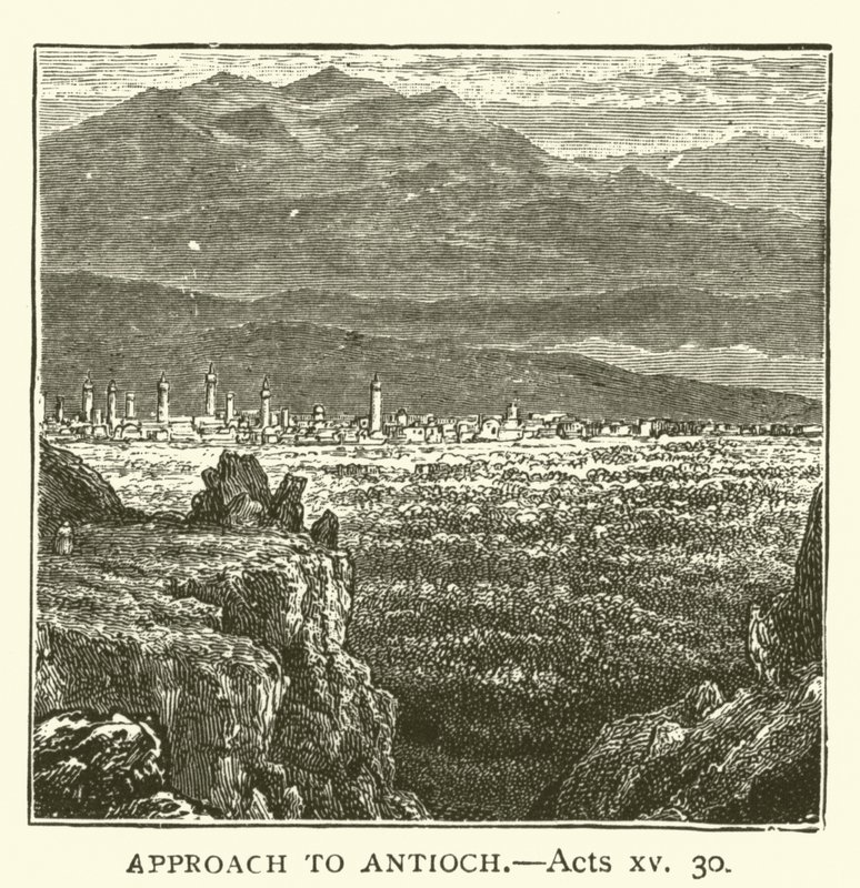 Approach to Antioch, Acts, xv, 30 by English School