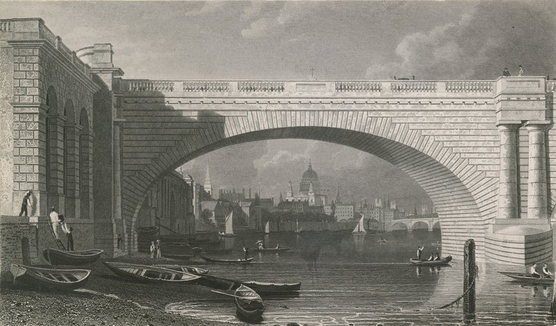 Arch of Waterloo Bridge by English School