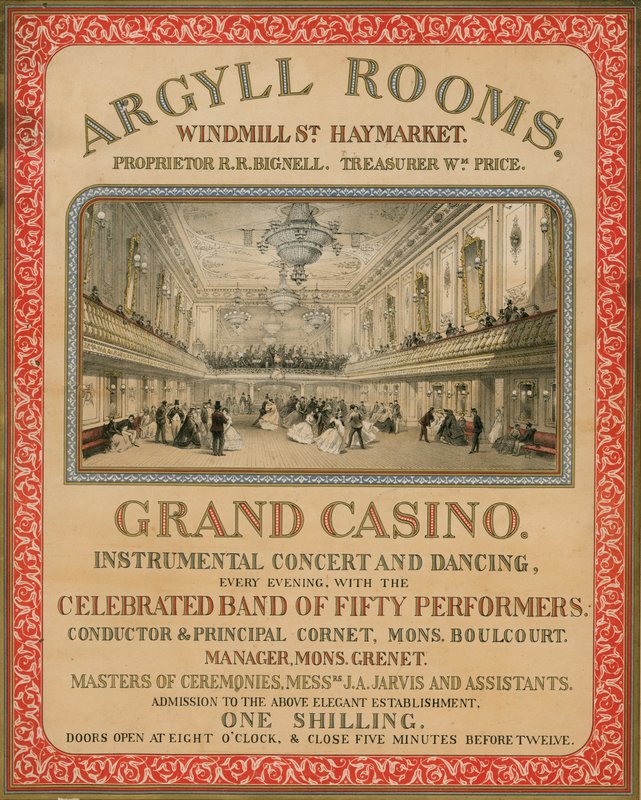 Argyll Rooms, Windmill Street, Haymarket, London by English School