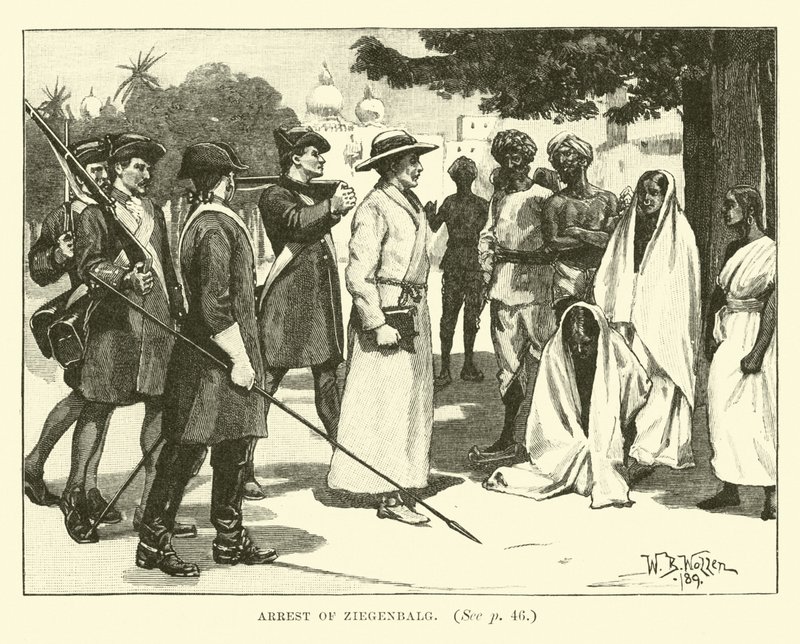 Arrest of Ziegenbalg by English School